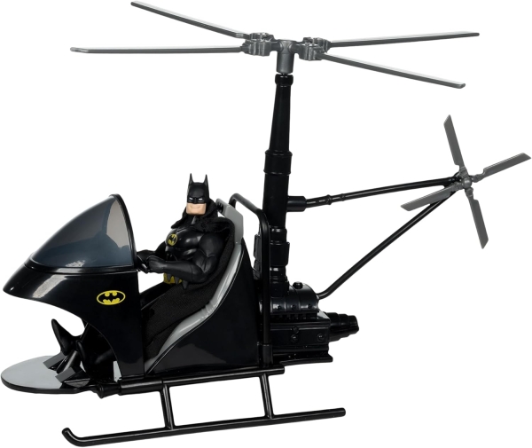 DC Super Powers Actionfiguren 3er Pack Batman, Bat-Copter & The Batwing (Gold Label) 13 cm